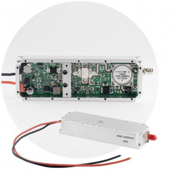 Модуль перешкод | jammer 3.3 GHz (3200–3400 MHz), Gan 50W, 47 dBm, SMA