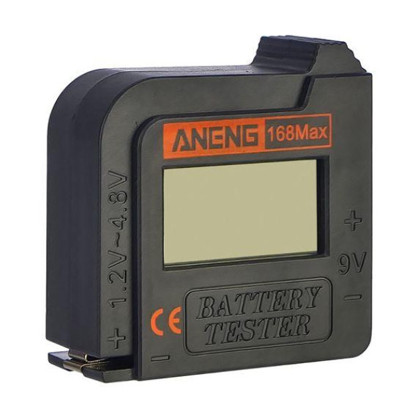 Тестер батарейок і акумуляторів Aneng 168 Max із РК-дисплеєм (1.2V~4.8V, 9V)