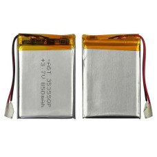 Акумулятор 353550P універсальний з контролером, 3.5 x 35 x 50 мм (850 mAh) для навушників, відеореєстраторів та іграшок