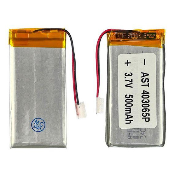 Акумулятор 403065P універсальний з контролером, 3.8 x 30 x 61 мм (500 mAh) для TWS-навушників, відеореєстраторів та іграшок