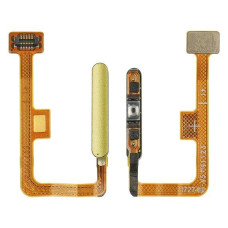 Шлейф для Xiaomi Mi 11 Lite з кнопкою увімкнення | вимкнення та сканером відбитка пальця (Жовтий)
