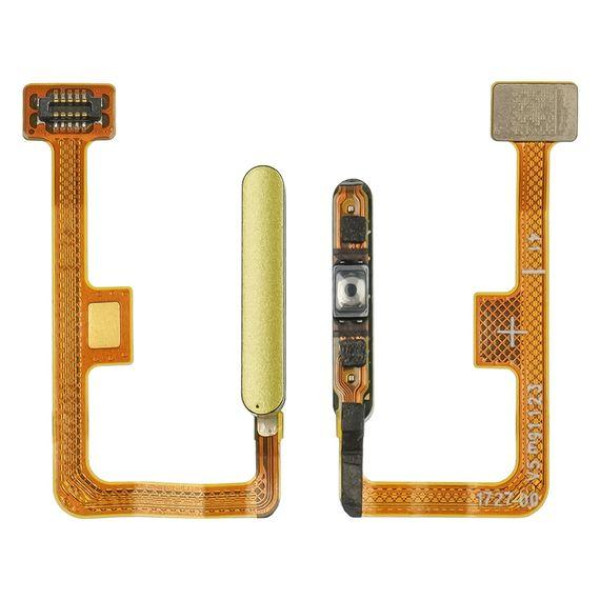 Шлейф для Xiaomi Mi 11 Lite з кнопкою увімкнення | вимкнення та сканером відбитка пальця (Жовтий)
