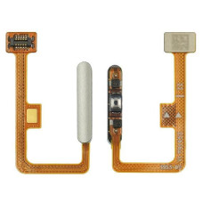 Шлейф для Xiaomi Mi 11 Lite з кнопкою увімкнення | вимкнення та сканером відбитка пальця (Сріблястий)