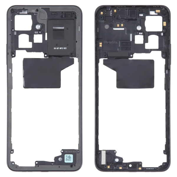 Середня частина корпусу для Xiaomi Redmi Note 12 4G (Чорна)