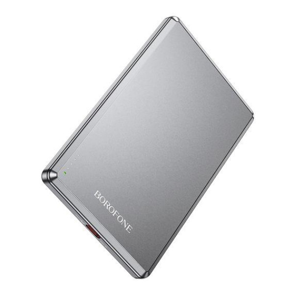 Зовнішній акумулятор (Power bank) Borofone BJ50 5000mAh PD20W магнітний із функцією бездротової зарядки (Сірий)