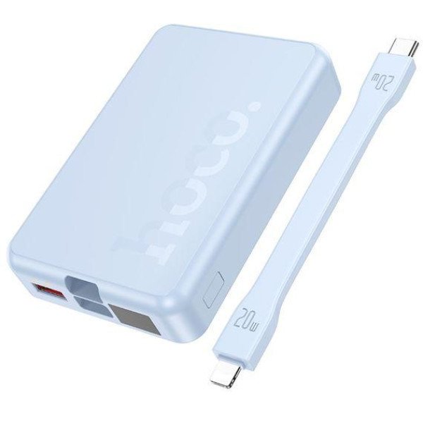 Зовнішній акумулятор (Power bank) Hoco Q24 10000mAh 22.5W PD 20W магнітний із функцією бездротової зарядки (blue)