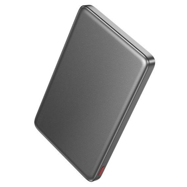 Зовнішній акумулятор (Power bank) Hoco Q26 5000mAh PD 20W магнітний із функцією бездротової зарядки (Metal Gray)