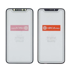 Скло дисплея з OCA плівкою та сiточкою для Apple iPhone X (Чорне) G+OCA Pro