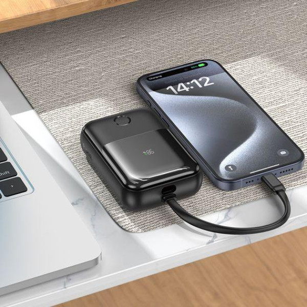 Зовнішній акумулятор (Power bank) Hoco Q33 10000mAh PD 20W + кабель Type-C (Чорний)