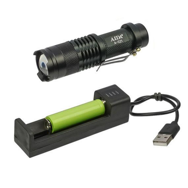 Ліхтарик ультрафіолетовий Aida A-021 для сушіння ізоляційного лаку UV Curable Solder Mask з акумулятором та ЗУ
