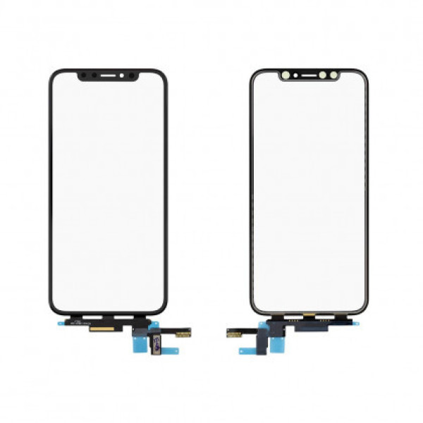 Сенсорне скло з OCA плівкою для Apple iPhone X (Чорне) Original