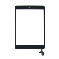 Сенсорне скло (тачскрін) для Apple iPad mini (A1432/A1454/A1455)/ mini 2 (A1489/A1490/A1491) з кнопкою Home та мікросхемою (Чорне)