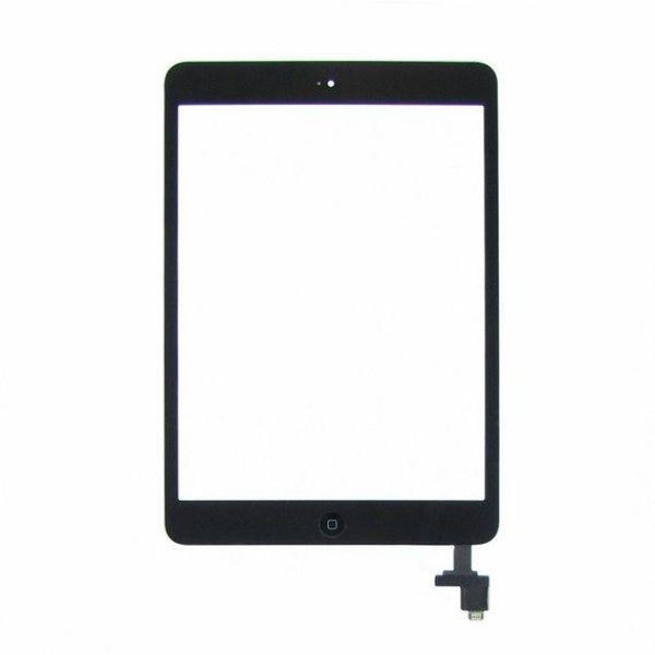 Сенсорне скло (тачскрін) для Apple iPad mini (A1432/A1454/A1455)/ mini 2 (A1489/A1490/A1491) з кнопкою Home та мікросхемою (Чорне)