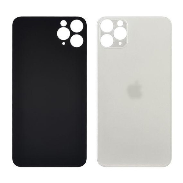 Задня кришка (скло) для Apple iPhone 11 Pro, Silver (Big hole)