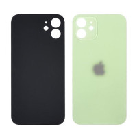 Задня кришка (скло) для Apple iPhone 12, Light Green (Big hole)