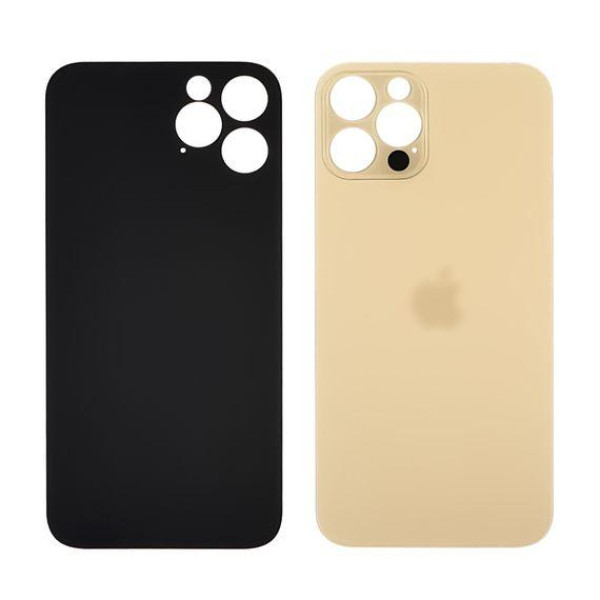 Задня кришка (скло) для Apple iPhone 12 Pro, Gold (Big hole)