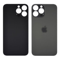 Задня кришка (скло) для Apple iPhone 12 Pro, Graphite (Big hole)