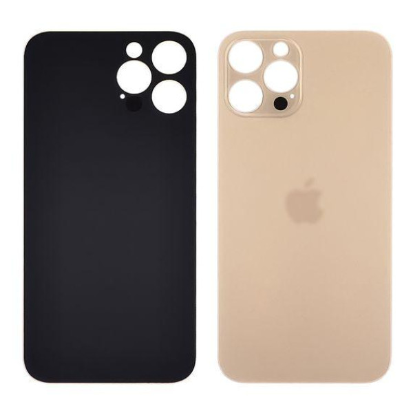Задня кришка (скло) для Apple iPhone 12 Pro Max, Gold (Big hole)