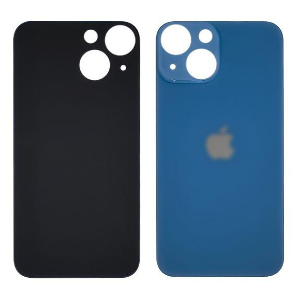 Задня кришка (скло) для Apple iPhone 13 mini, Blue (Big hole)
