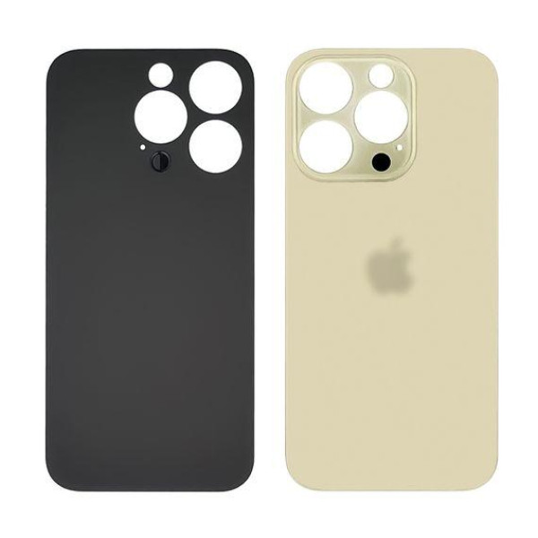 Задня кришка (скло) для Apple iPhone 14 Pro Max, Gold (Big hole)