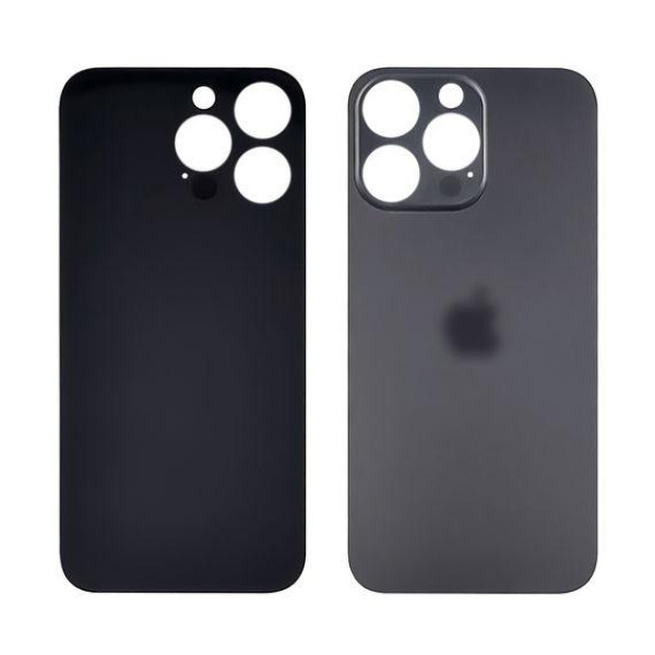 Задня кришка (скло) для Apple iPhone 14 Pro Max, Space Black (Big hole)
