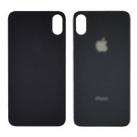 Задня кришка (скло) для Apple iPhone X, Space Gray (Big hole)