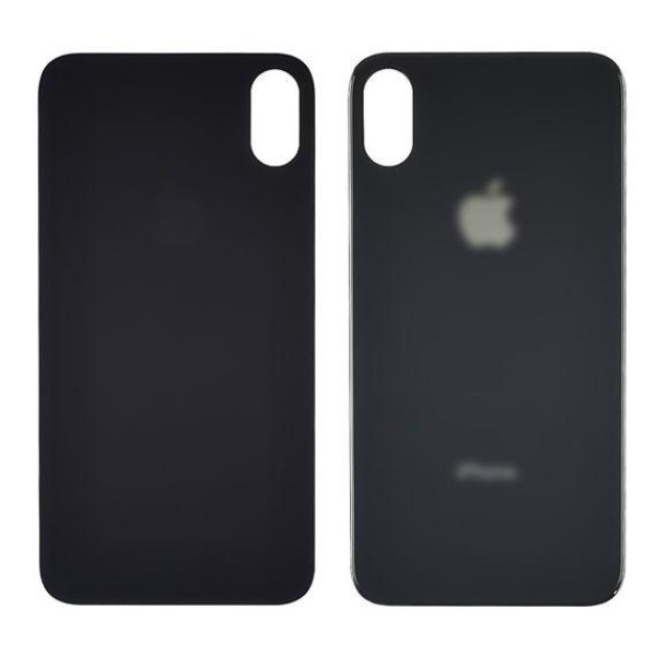 Задня кришка (скло) для Apple iPhone X, Space Gray (Big hole)