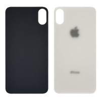 Задня кришка (скло) для Apple iPhone X, White (Big hole)
