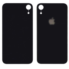 Задня кришка (скло) для Apple iPhone XR, Black (Big hole)