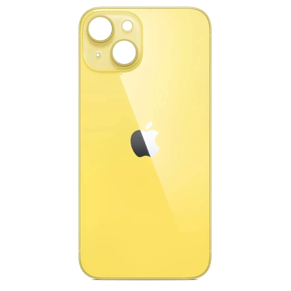Корпус для Apple iPhone 14 із заднім склом, рамкою та склом камери (Yellow)
