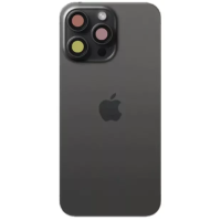 Корпус для Apple iPhone 15 Pro із заднім склом, рамкою та склом камери (Black)
