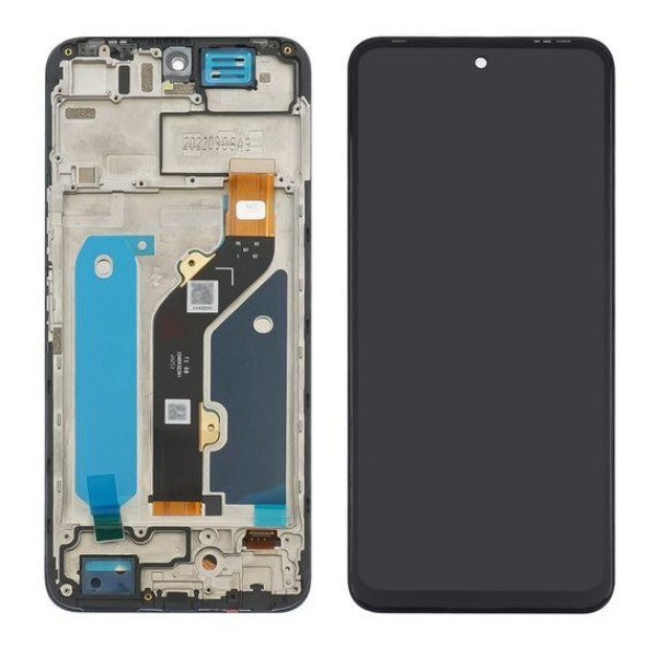 Дисплей для Infinix Hot 12 (X6817) з сенсорним склом в рамці (Чорний) Оригінал Китай