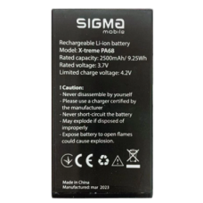 Акумулятори (АКБ) для Sigma X-treme PA68 | PA68 WAVE (2500 mAh 3.7V) Оригінал