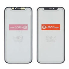 Скло дисплея з OCA плівкою, рамкою та сiточкою для Apple iPhone 12 / 12 Pro (Чорне) G+OCA Pro
