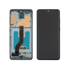 Дисплей Samsung G985 Galaxy S20 Plus з сенсорним склом в блакитній рамці (OLED)