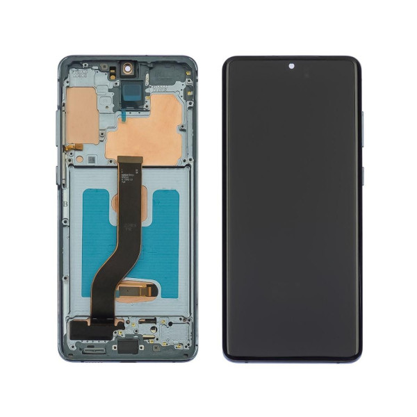 Дисплей Samsung G985 Galaxy S20 Plus з сенсорним склом в блакитній рамці (OLED)