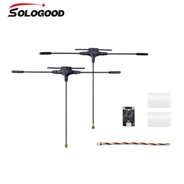 Приймач сигналу SoloGood ELRS Gemini 2.4G | 915 mHz, з 2 антенами Immortal T