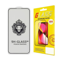 Скло захисне Apple iPhone 15 Pro Max Full Glue Lion (0.3 мм, 2.5D, чорне)
