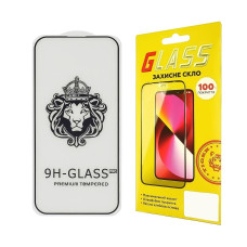 Скло захисне Apple iPhone 15 Pro Full Glue Lion (0.3 мм, 2.5D, чорне)