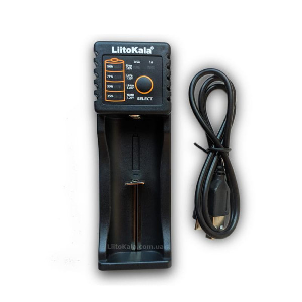 Універсальний зарядний пристрій LiitoKala Lii-100B для акумуляторів 18650/ АА/ ААА та інших, 1 слот