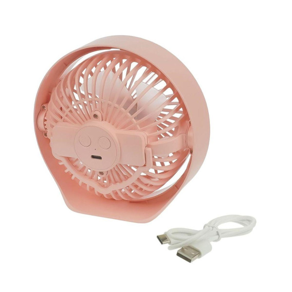 Настільний бездротовий вентилятор GXQC N601 з лампою Pink