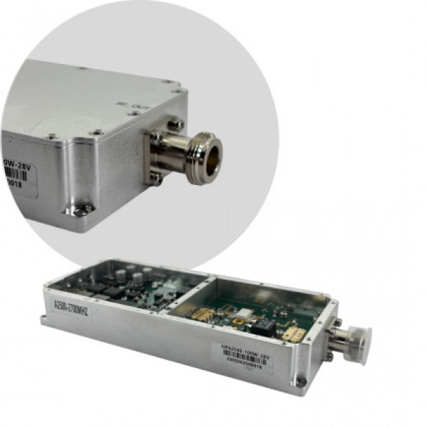 Модуль перешкод (jammer) 2500-2700 MHz, Gan 100W, 50 dBm, N_J