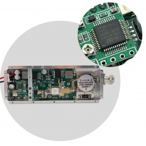Модуль перешкод (jammer) 2100-2300 MHz, Gan 100W, 50 dBm Max, з циркулятором, N-J (цифровий мікроконтролер ARM, LoRa)
