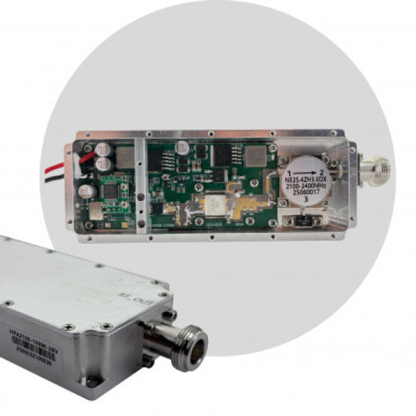 Модуль перешкод (jammer) 2100-2300 MHz, Gan 100W, 50 dBm Max, з циркулятором, N-J (цифровий мікроконтролер ARM, LoRa)