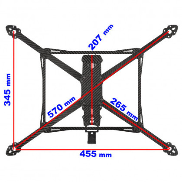 Рама для дрону FPV Mark 4 V2 (13 дюймів, карбонова)