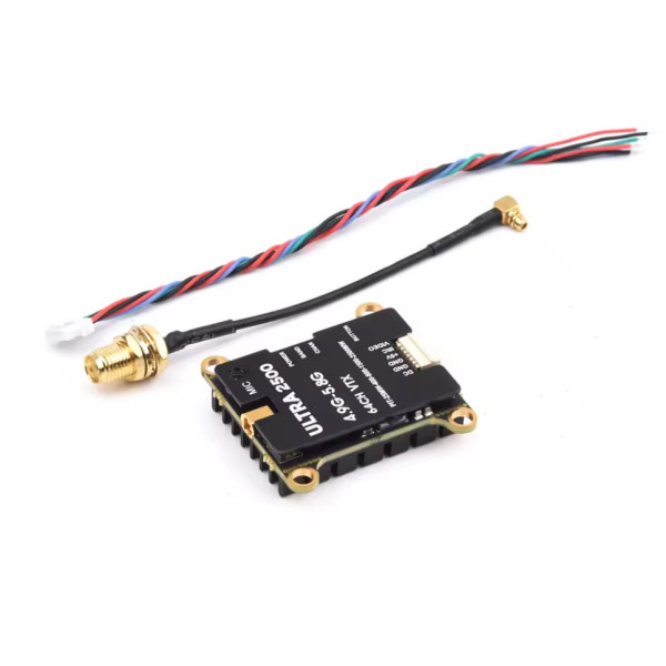 Ultra 2500 VTX 4.9G–5.8G 2.5W, 25мВт/400мВт/800мВт/1500мВт/2500мВт, Pit mode, на 64 канали