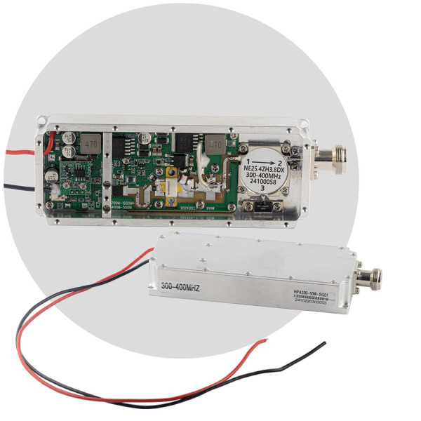 Модуль перешкод (jammer) 300-400 MHz, Gan 50W, 47 dBm, N_J