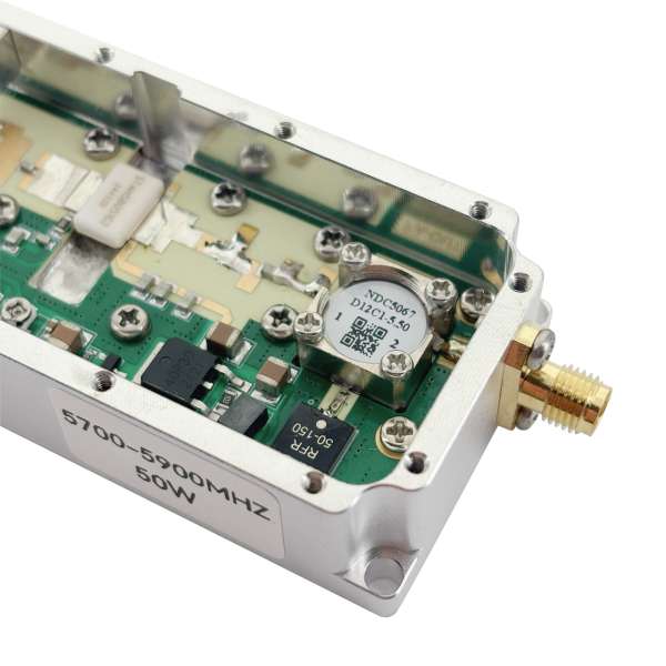 Модуль помех (jammer) 5.8 GHz (5700-5900 MHz), Gan 50W, 47 dBm, SMA, з циркулятором