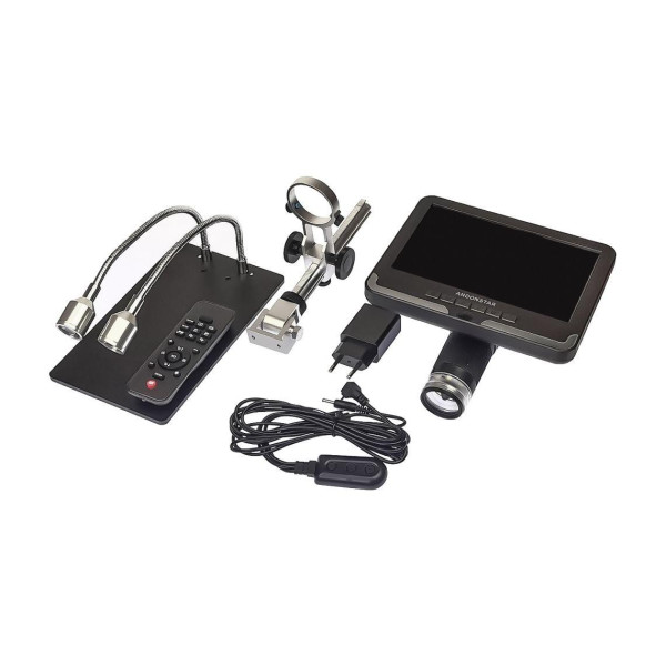 Цифровий мікроскоп з монітором 7" та штативом Andonstar AD206 (запис на microSD, фокус 20-170 мм, кратність збільшення 800X)