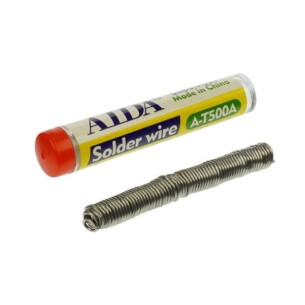 Припій Aida A-T500A (1.2 x 1720 мм, 15 гр, Sn 63%, Pb 37%)